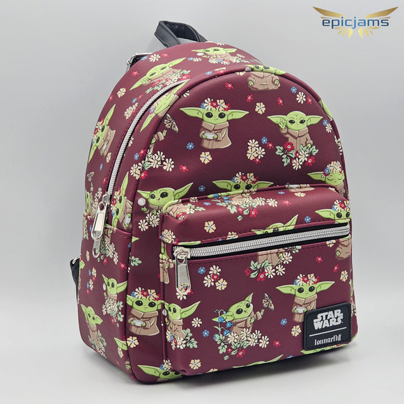 Loungefly Star Wars Baby Yoda Grogu Floral Mini Backpack main image 5